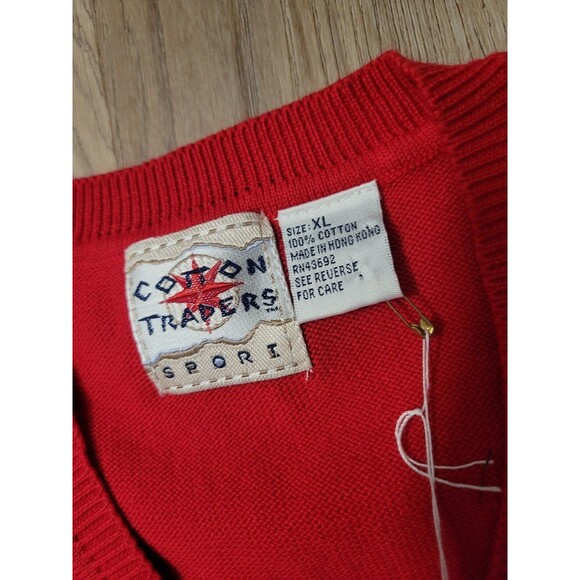 Nwt Cotton Traders Sport Vintage Golf Sweater Vest Red size XL - Picture 4 of 5